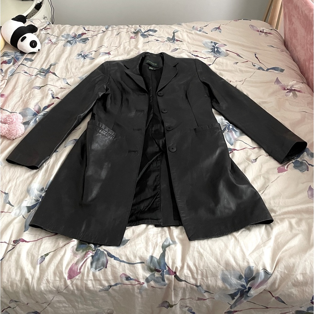 Authentic Danier Canada genuine leather XS black jacket
